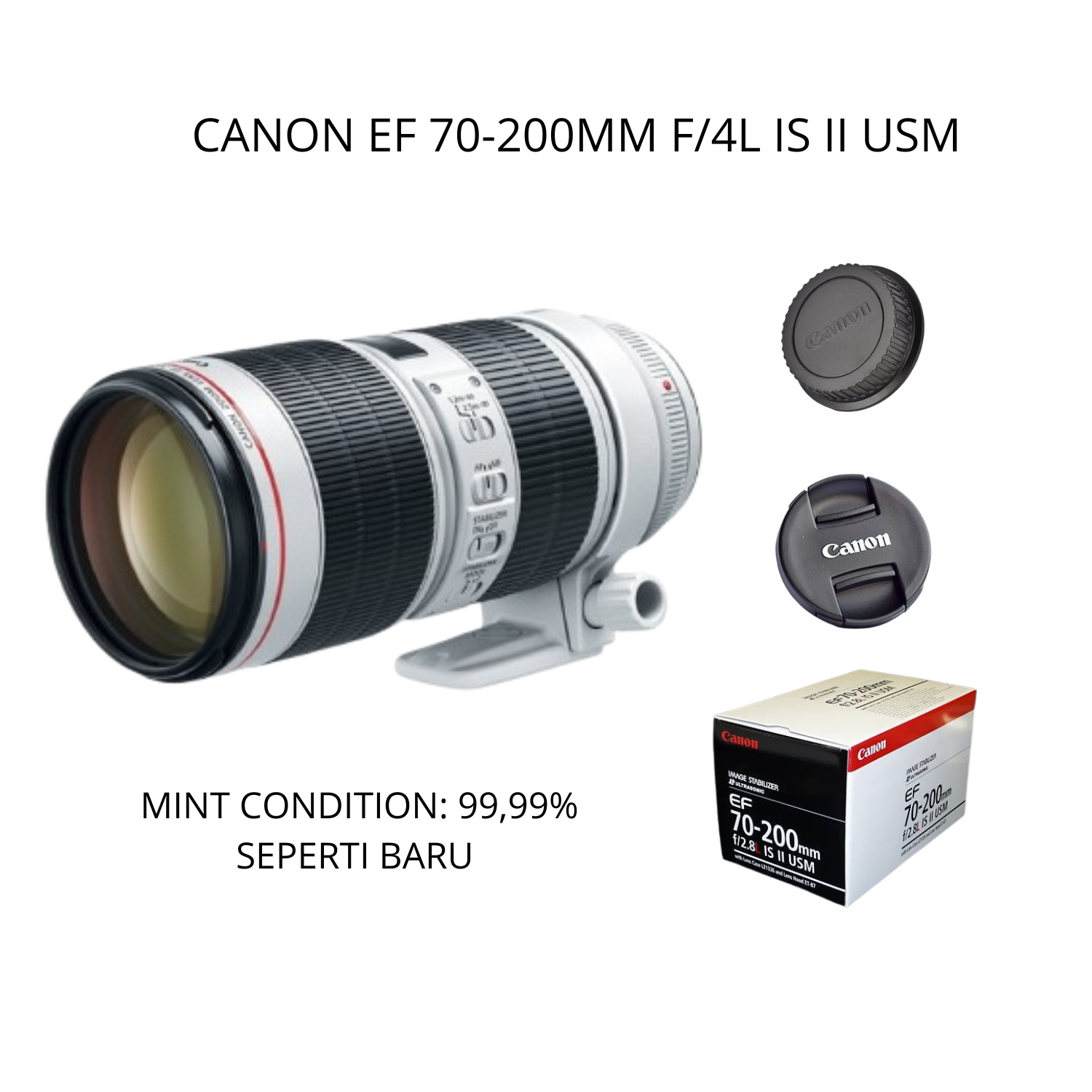 ::: USED ::: CANON EF 70-200MM F/4L IS II USM (MINT-903) - CONSIGNMENT