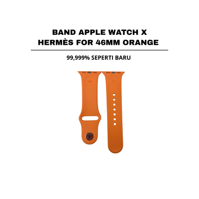 ::: USED ::: BAND APPLE WATCH X HERMES FOR 46MM ORANGE - CONSIGNMENT