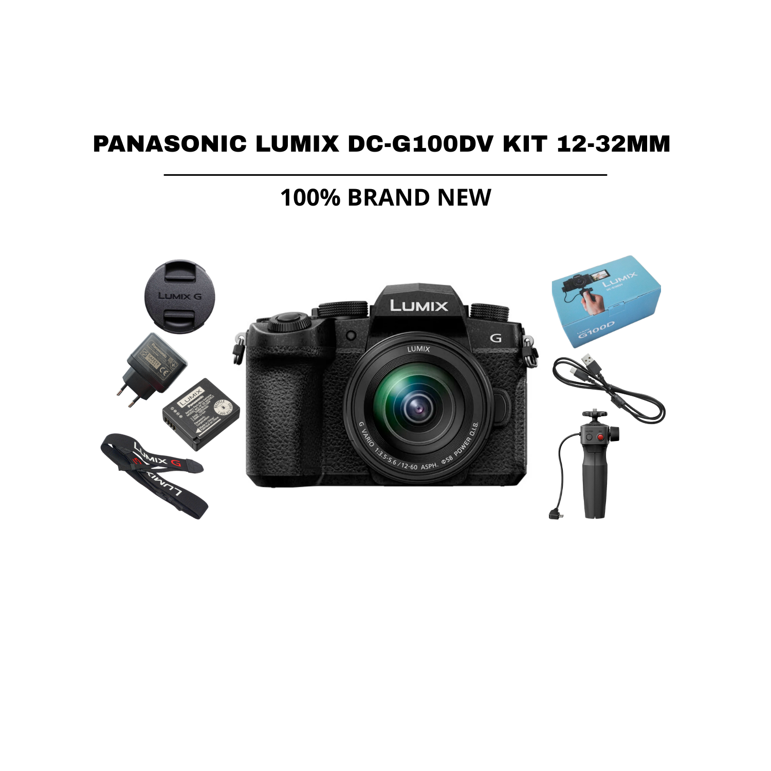 ::: USED ::: PANASONIC LUMIX DC-G100DV KIT 12-32MM (MINT - 807) - CONSIGNMENT