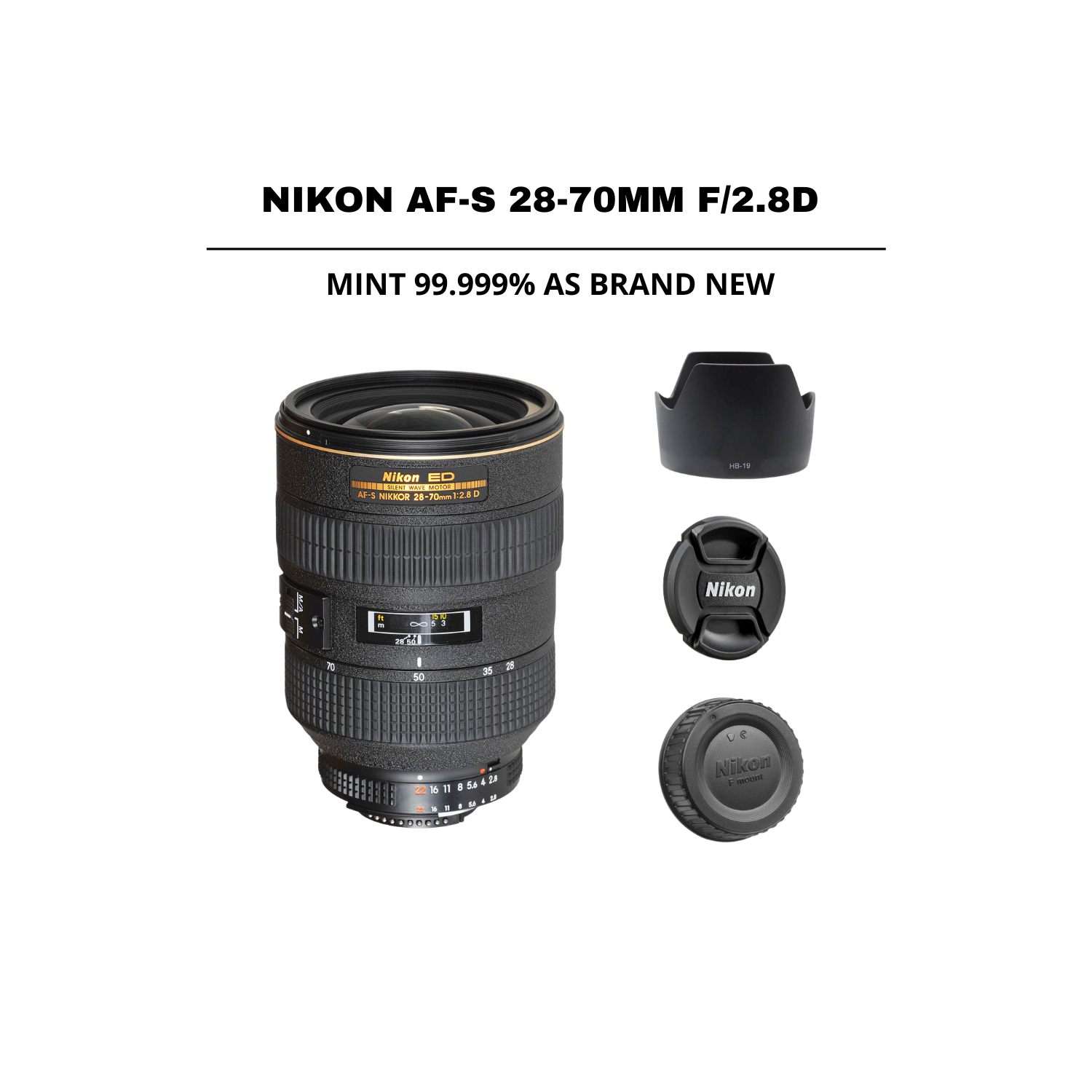 ::: USED ::: NIKON AF-S 28-70MM F/2.8D (MINT - 462) - CONSIGNMENT