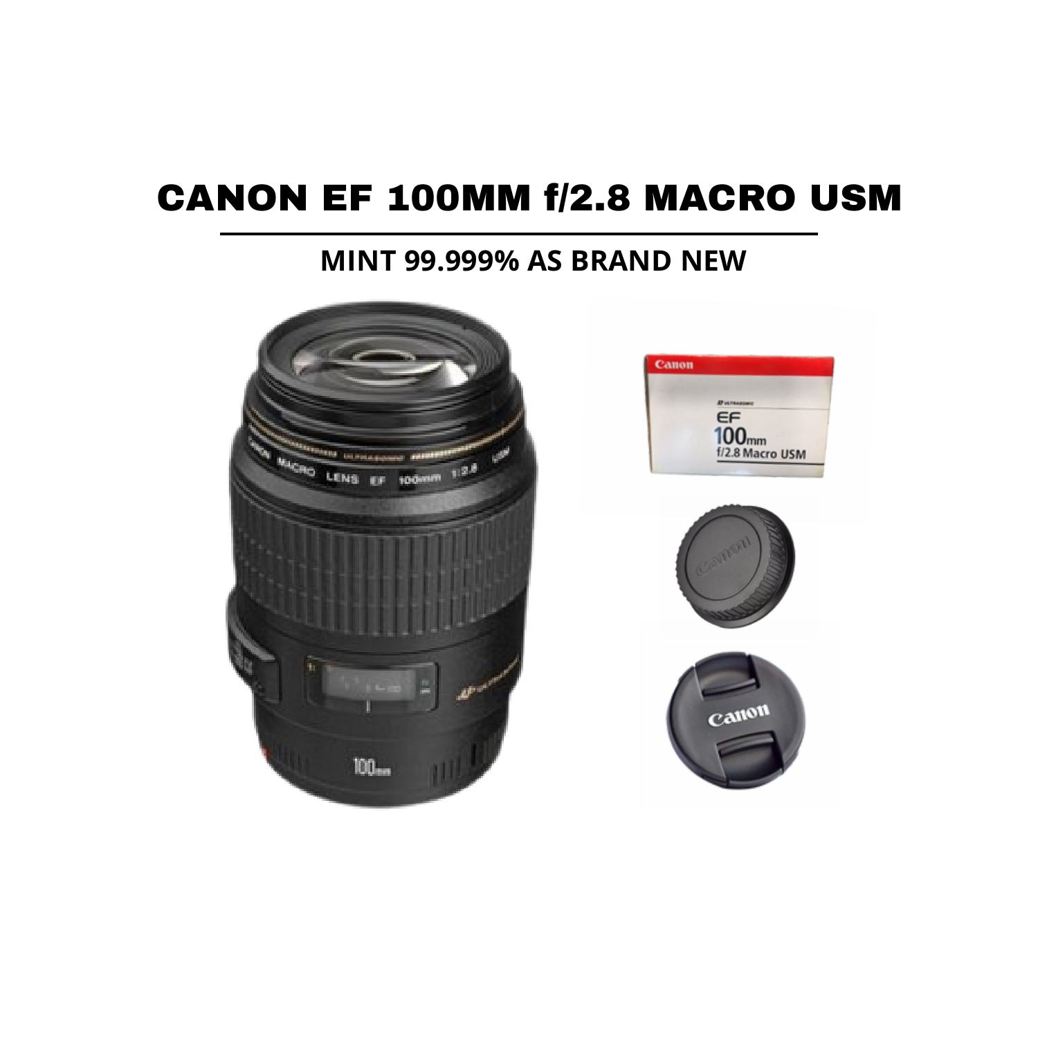 ::: USED ::: CANON EF 100MM F/2.8 MACRO USM (MINT-328) - CONSIGNMENT