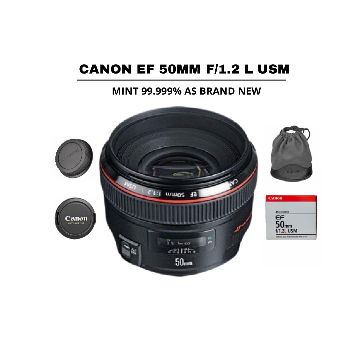 ::: USED ::: CANON EF 50MM F/1.2L USM (MINT-113) - CONSIGNMENT