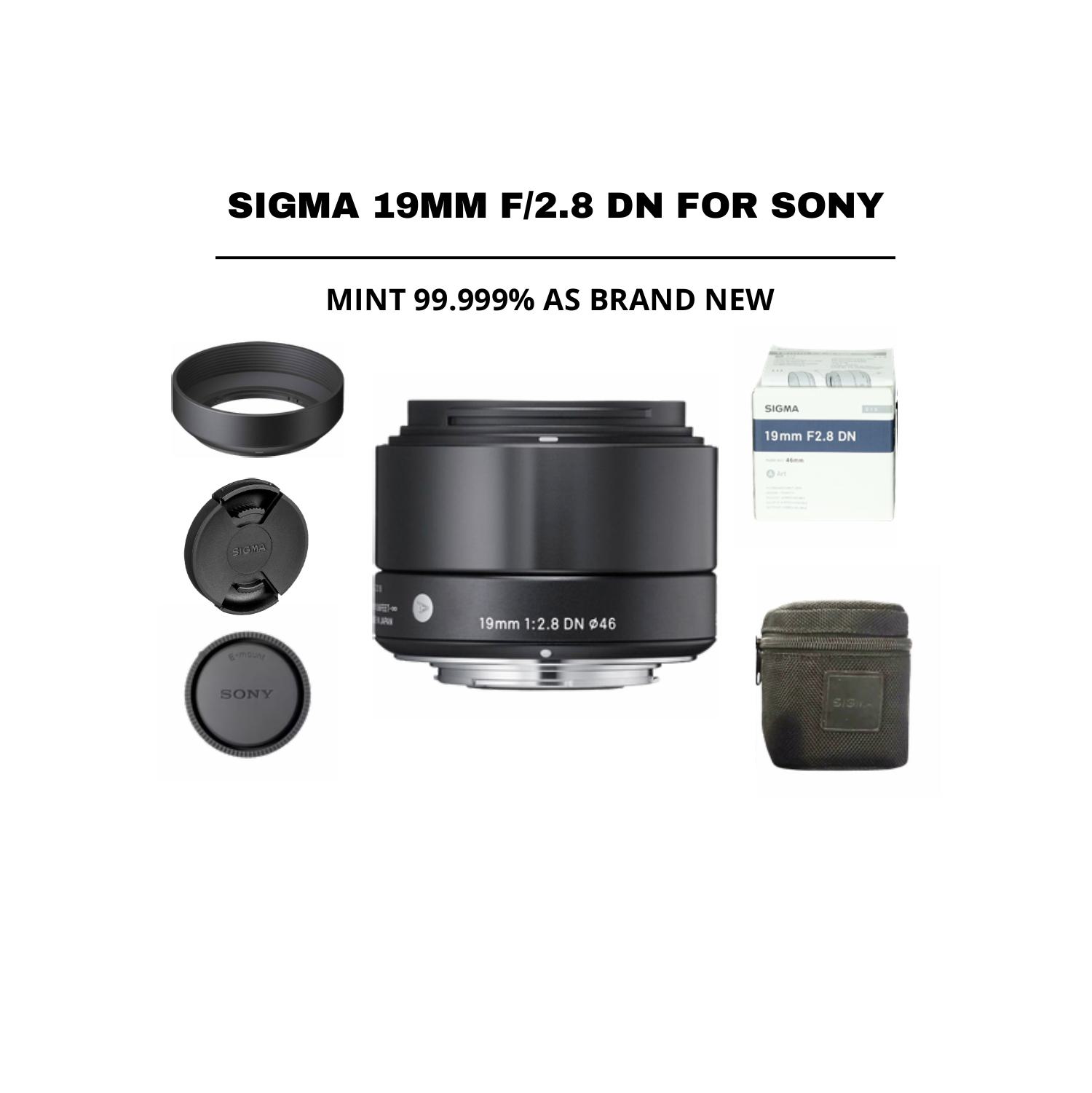 ::: USED ::: SIGMA 19MM F/2.8 DN FOR SONY (EXMINT - 704) - CONSIGNMENT
