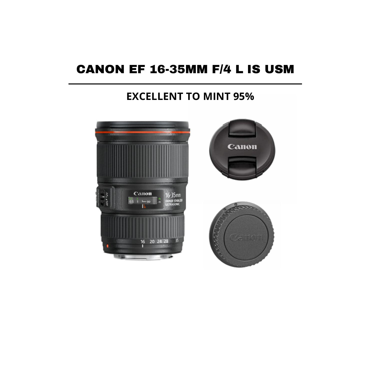 ::: USED ::: CANON EF 16-35MM F/4 L IS USM (EXMINT - 942) - CONSIGNMENT