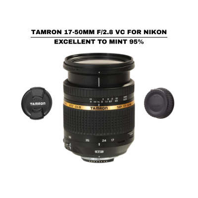 ::: USED ::: TAMRON 17-50MM F/2.8 VC FOR NIKON (EXMINT - 425) - CONSIGNMENT