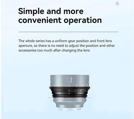 7Artisans 50mm T2.0 Spectrum Cine Lens for Nikon Z Mount Full Frame