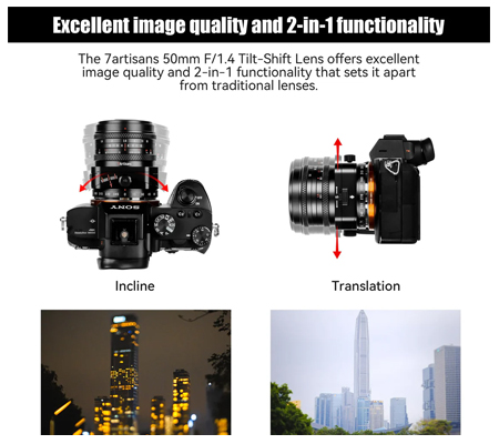 7Artisans Tilt Shift 50mm f/1.4 for Sony FE Mount Full Frame