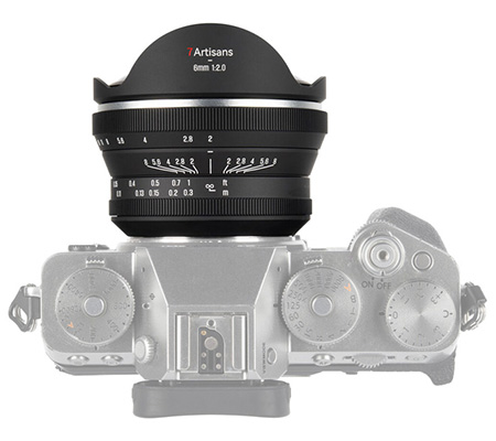 7Artisans 6mm f/2 Fisheye for Fujifilm X Mount APSC