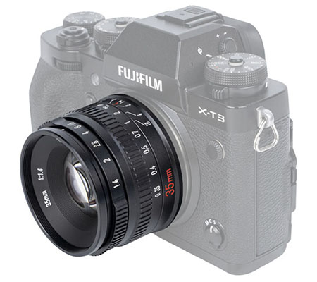 7Artisans 35mm f/1.4 for Fujifilm X Mount APSC Black