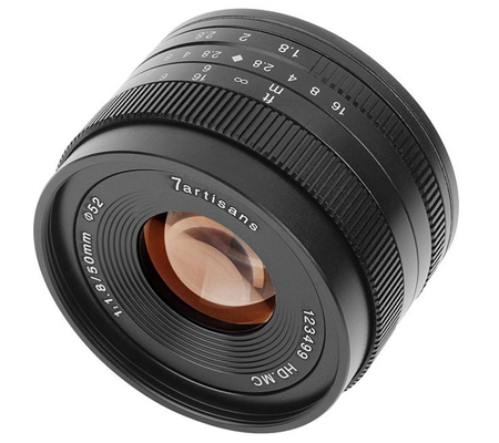 7Artisans 50mm f/1.8 for Canon EF-M Mount APSC