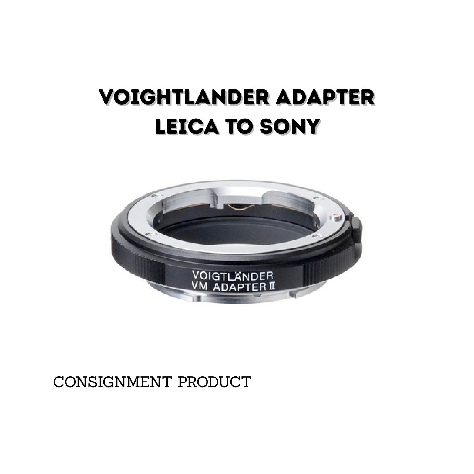 ::: USED ::: VOIGHTLANDER ADAPTER LEICA TO SONY - CONSIGNMENT