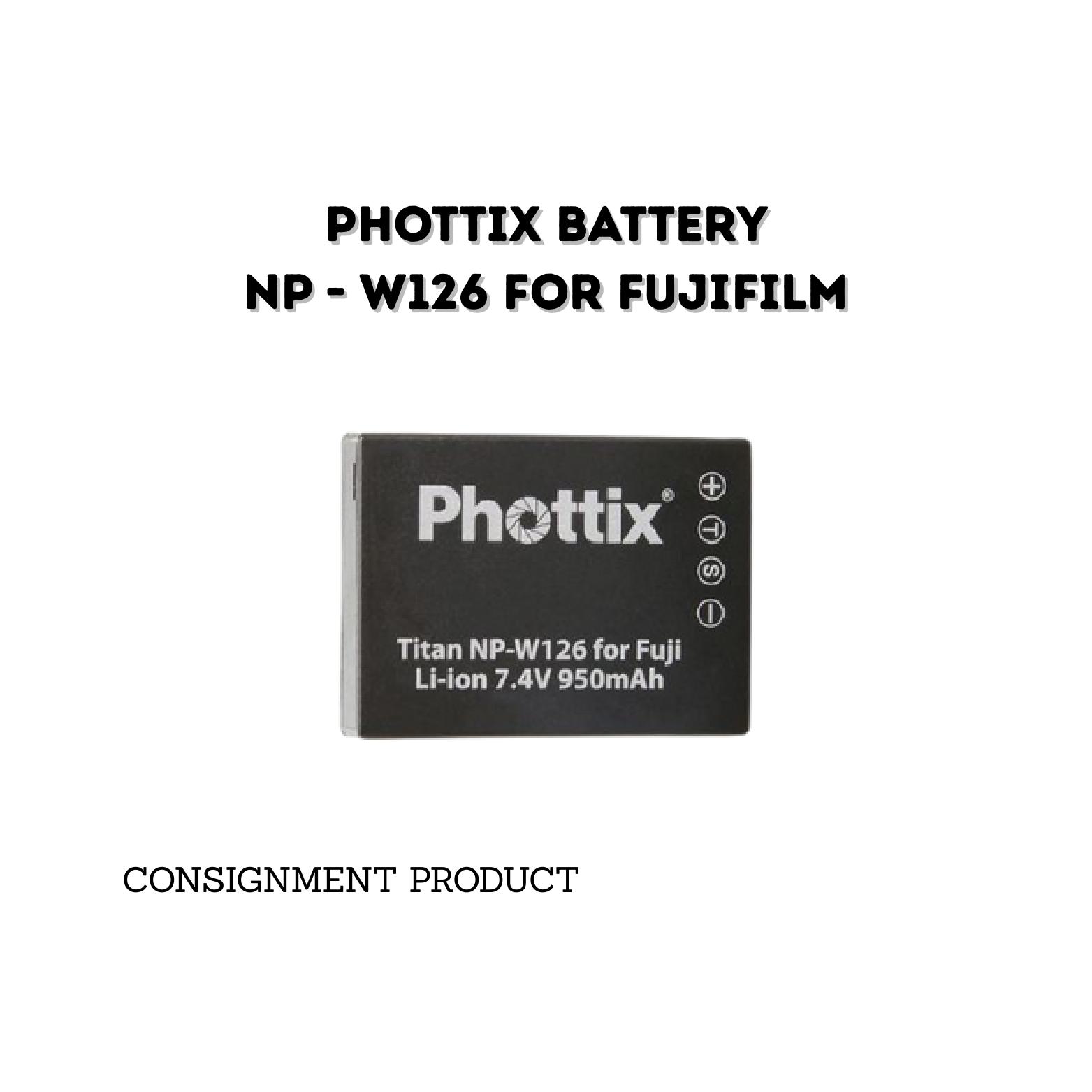 ::: USED ::: PHOTTIX BATTERY NP-W126 - CONSIGNMENT