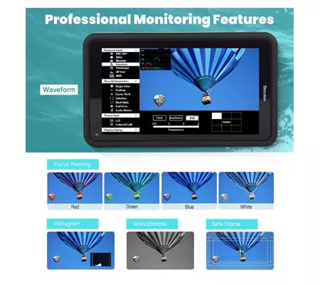 Desview R5 with 2 Battery Field Monitor 5.5Inch 4K Touch Screen On-Camera
