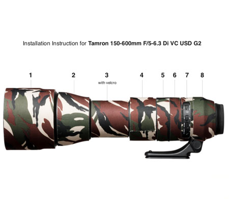 Easy Cover Lens Oak For Tamron 150-600mm f/5-6.3 Di VC USD G2 Green Camouflage