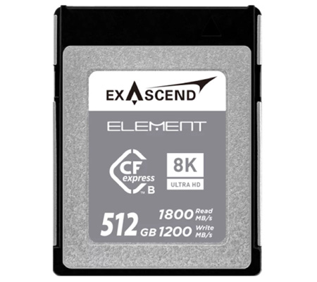 Exascend CFexpress Type B 512GB Element (Read 1800MB/s and Write 1200MB/s) EXPC3S512GB