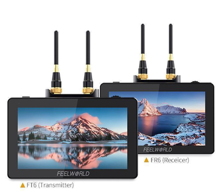FeelWorld FT6 FR6 5.5 Inch Wireless Video Monitor 4K with Transmitter and Receiver