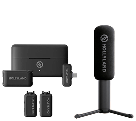 Hollyland Lark Max 2 Combo 2-Person Wireless Microphone + Hollyland Interview Adapter