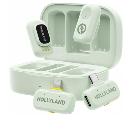 Hollyland Lark A1 Combo Green Wireless Microphone System for Smartphone