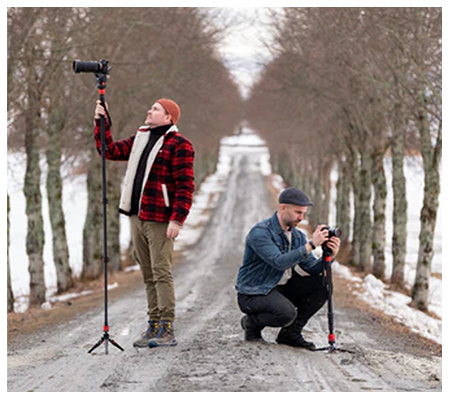 iFootage Cobra 3 C180F-P + Komodo K5S Fluid Head Carbon Fiber Monopod with Mini Tripod