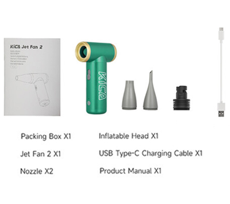 Kica Jet Fan 2 Turbo Fan Mini Portable Green