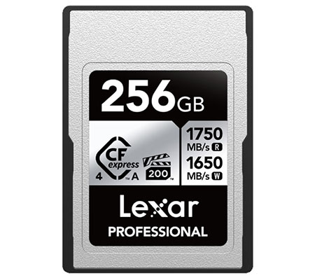 Lexar CFexpress 4.0 Type A 256GB Professional Silver (Read 1750MB/s & Write 1650MB/s)