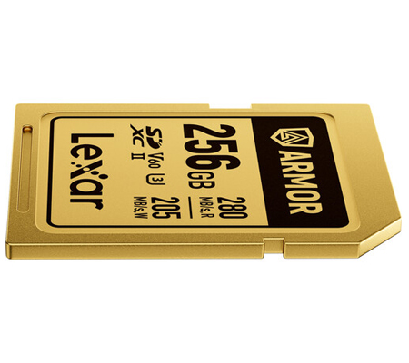 Lexar SDXC 256GB ARMOR GOLD UHS-II V60 (Read 280MB/s and Write 205MB/s)