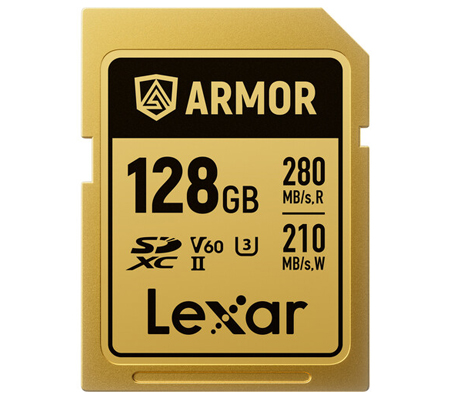 Lexar SDXC 128GB ARMOR GOLD UHS-II V60 (Read 280MB/s and Write 210MB/s)