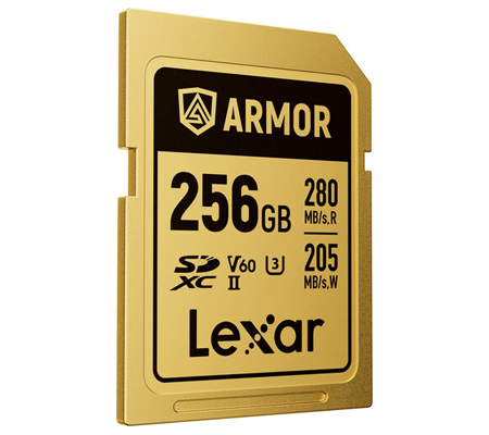 Lexar SDXC 256GB ARMOR GOLD UHS-II V60 (Read 280MB/s and Write 205MB/s)