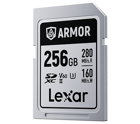 Lexar SDXC 256GB ARMOR SILVER PRO UHS-II V60 (Read 280MB/s and Write 160MB/s)