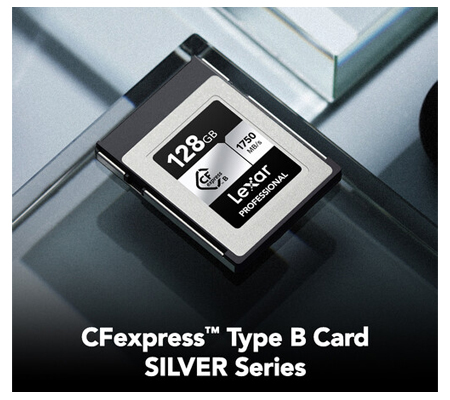 Lexar CFexpress Type B 128GB Professional Card Silver (Read 1750MB/s and Write 1300MB/s)