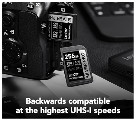 Lexar SDXC 256GB Professional Silver PRO UHS-II V60 (Read 280MB/s and Write 160MB/s)