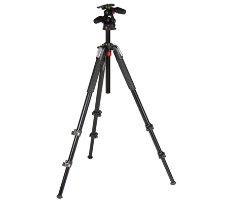 Manfrotto Aluminium Flatlay Horizontal Tripod with 3-Way Head (MK055XPRO3-3W)