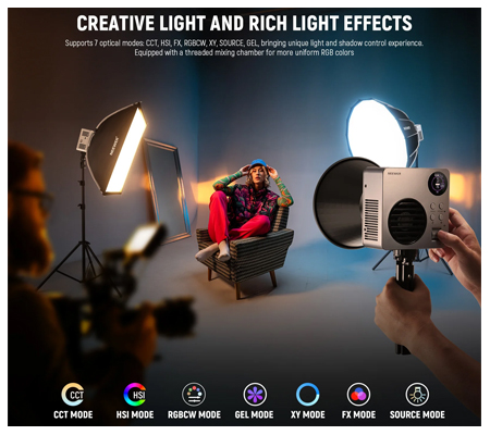 Neewer HB80C 80W RGBWW Mini COB LED Video Light