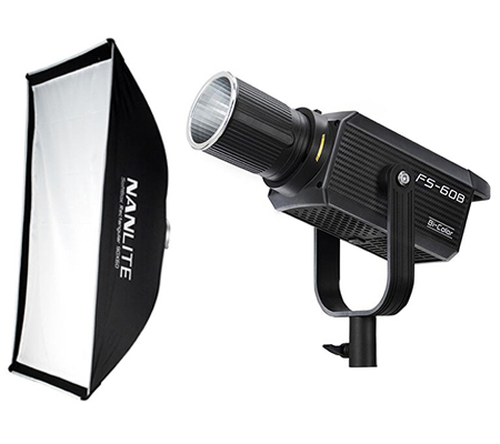 Nanlite FS-60B Bundling with Rectangle Softbox 60x90cm + Weifeng WT-803 Light Stand