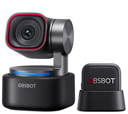 OBSBOT Tiny 3 AI-Powered Spatial Audio 4K PTZ Webcam + Vox SE Wireless Microphone