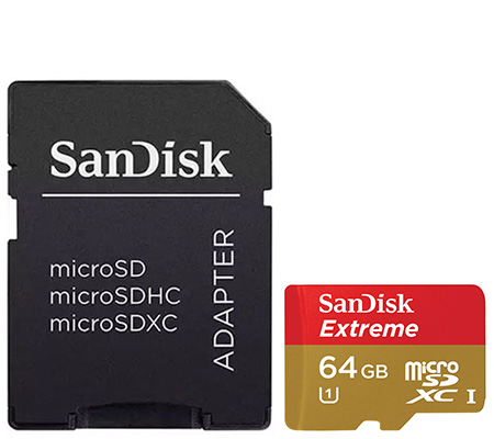 SanDisk Micro SDXC Extreme 64GB UHS-1 (Read 45MB/s and Write 45MB/s)