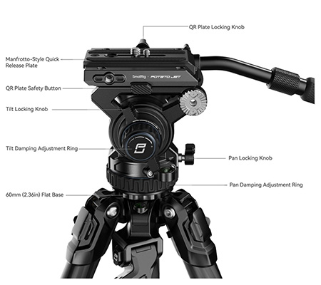 SmallRig x Potato Jet TRIBEX Hydraulic Carbon Fiber Tripod Kit 4259