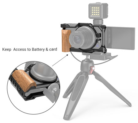 SmallRig Cage with Wooden Handgrip for Sony ZV1 2937