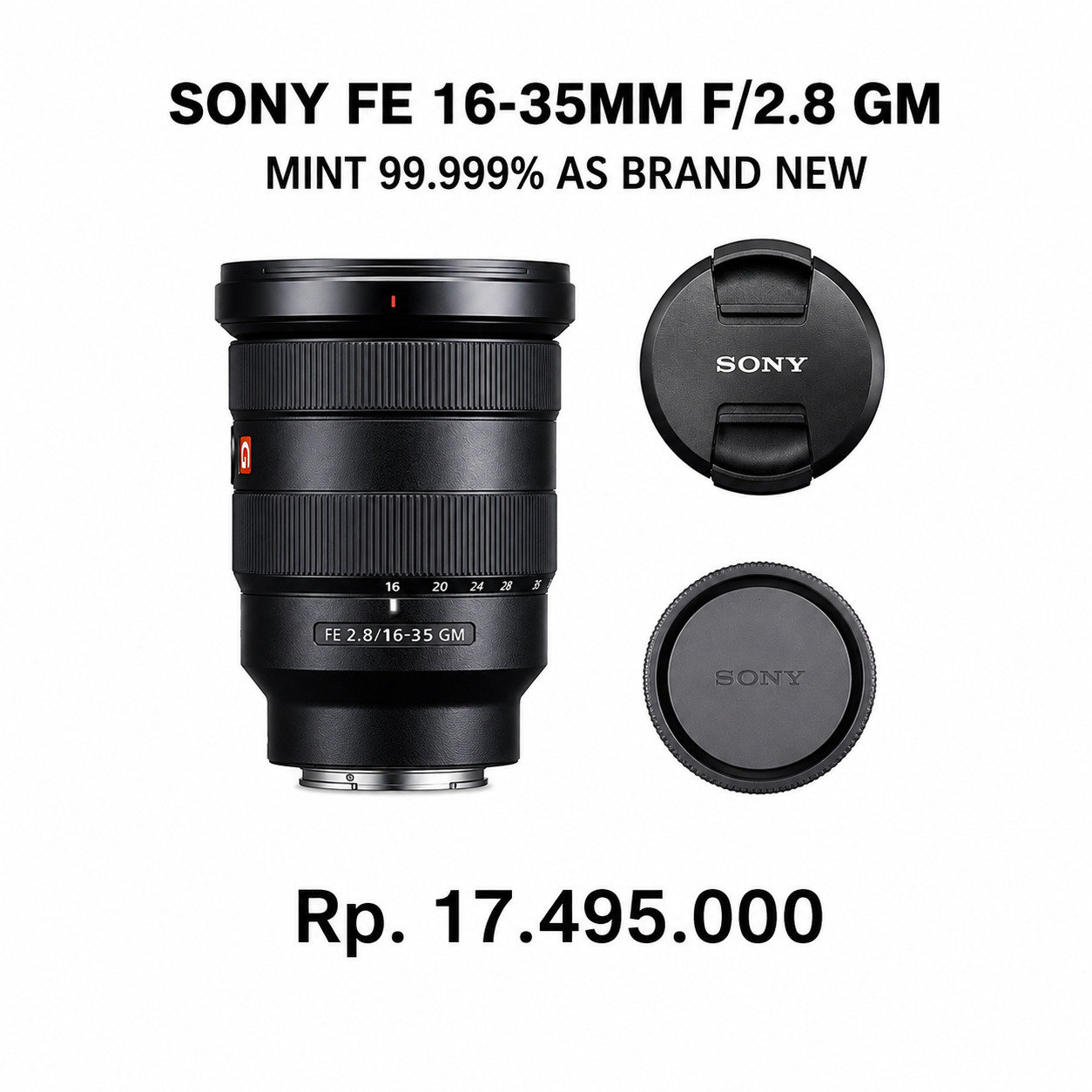 ::: USED ::: SONY FE 16-35MM F/2.8 (MINT - 764) - CONSIGNMENT