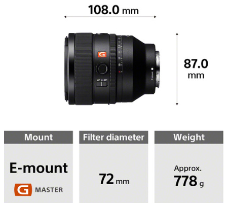 Sony FE 50mm f/1.2 GM Lens