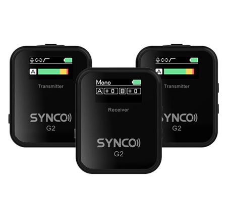 Synco G2-A2 Digital Wireless Microphone System TX+TX+RX for Camera / Smartphone
