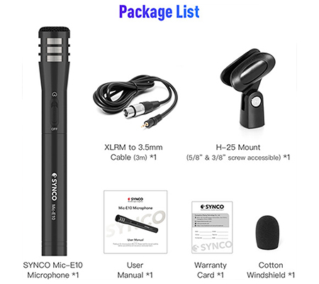 Synco Mic-E10 Cardioid Professional Vocal & Instrument Microphone