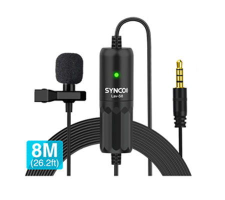Synco Lav-S8 Omnidirectional Lavalier Microphone for Camera / Smartphone