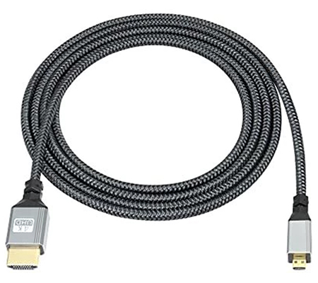 TetherPlus Micro HDMI to HDMI A V2.0 4K 10 Meter Nylon Braided TP-NUHDAMCM-1000