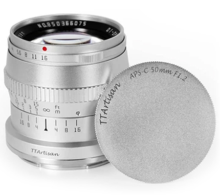 TTArtisan 50mm f/1.2 for Nikon Z Mount APSC Silver