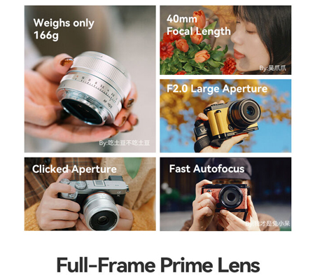 TTArtisan AF 40mm f/2 for Panasonic Leica L Mount Full Frame Silver