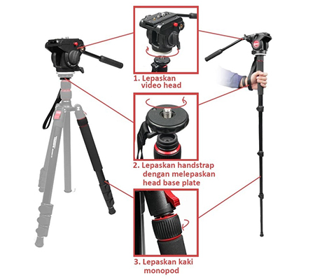 Takara Rover 77 Tripod Monopod Camera + T-054 + OHA 25