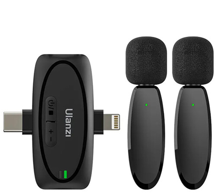 Ulanzi V6 3-in-1 2-Person Plug-and-Play Wireless Lavalier Microphone System