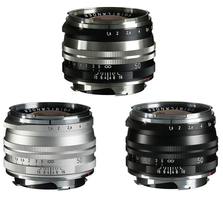 Voigtlander for Leica M Nokton Vintage 50mm f/1.5 Aspherical II VM SC Silver