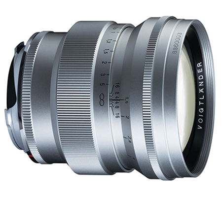 Voigtlander 75mm f1.5 VM Nokton for Leica M Mount Silver